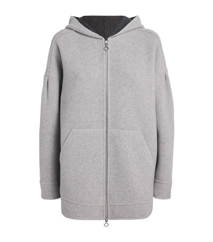 Wool-Blend Jersey Hoodie