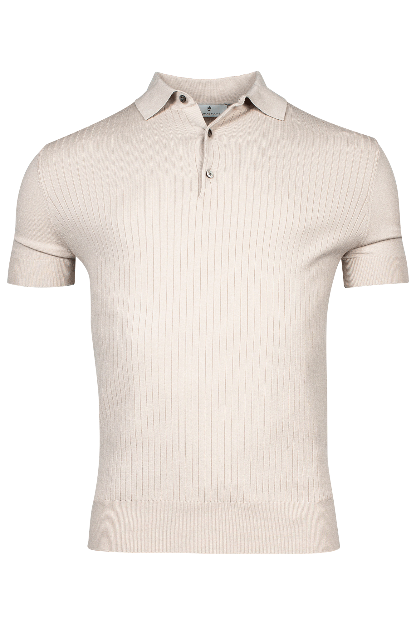 Stone Ribbed Knitted Polo