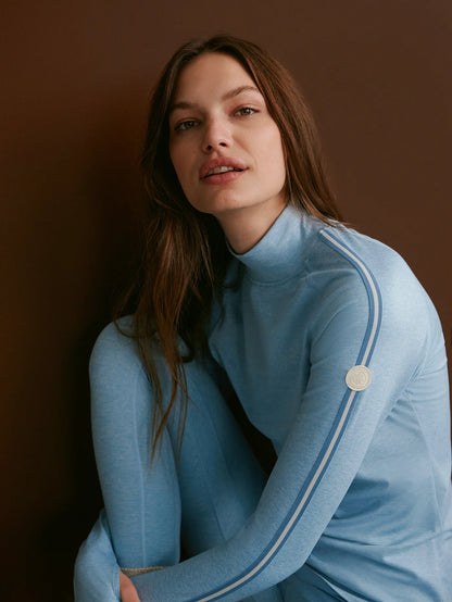 Always Warm Mock Baselayer - Glacier Blue