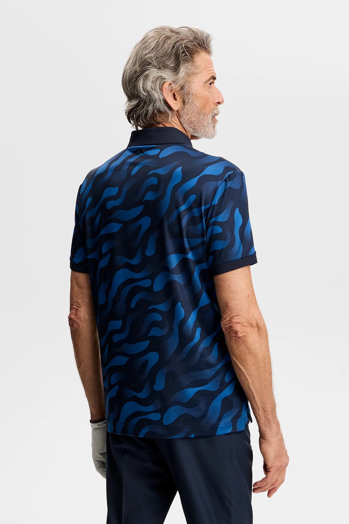 Tour Tech Print Polo Blue