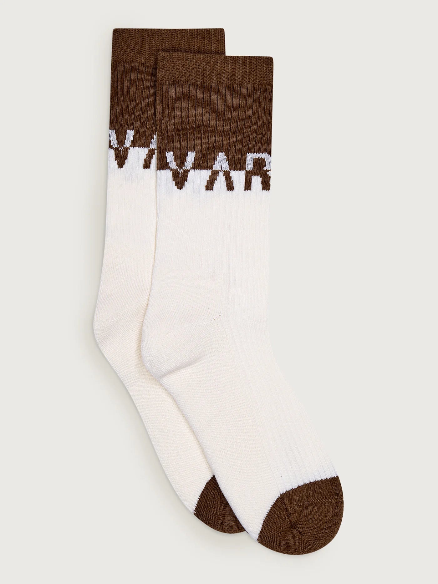 Stellar Sock – Egret/Deep Taupe