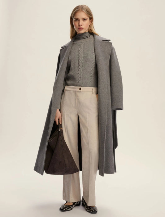 Double Faced Wool Coat Otter