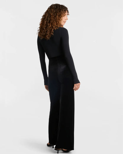 Black Velvet Flare Legging