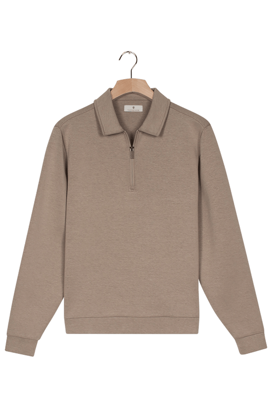 Sweatshirt With Zip Collar