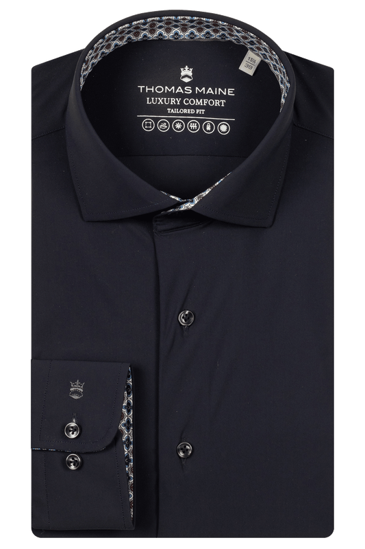 Navy Four-Way Stretch Shirt