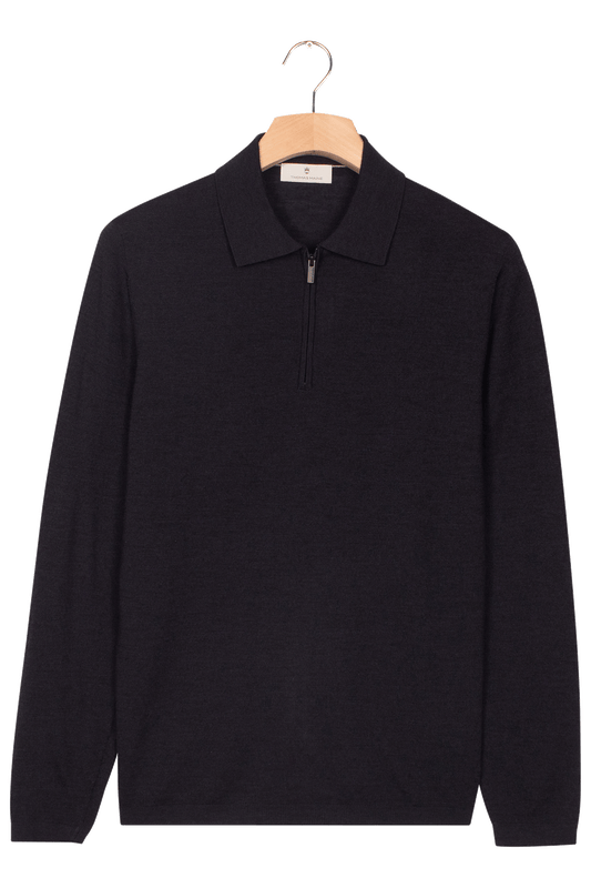 Polo Pullover With Zip Collar