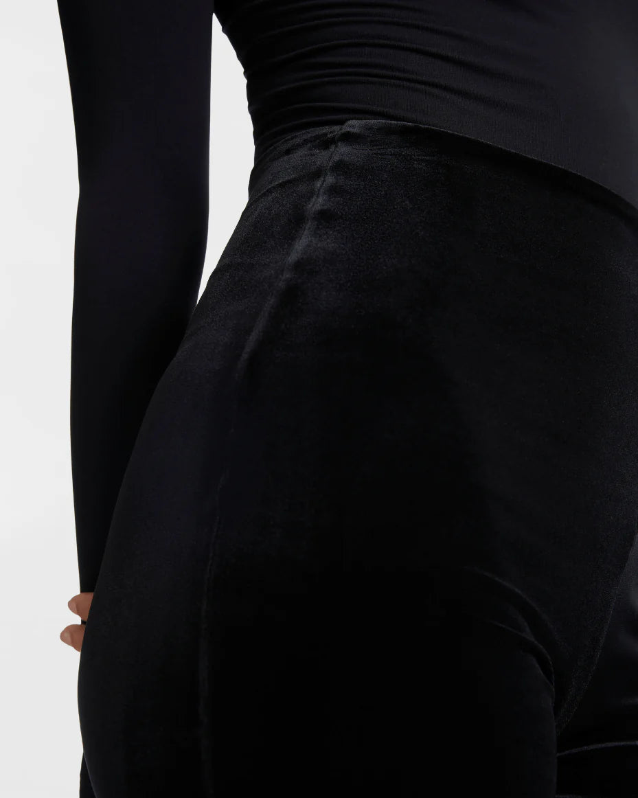 Black Velvet Flare Legging