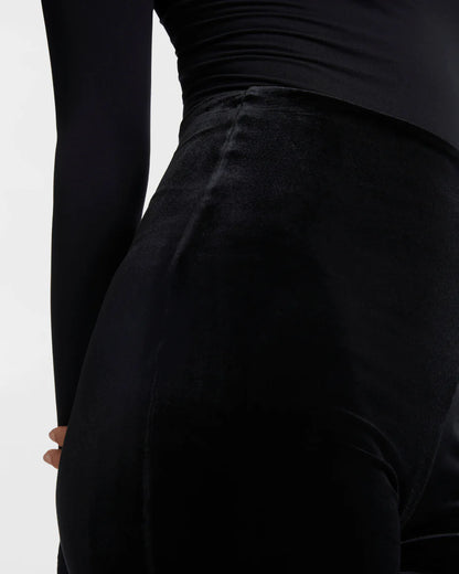 Black Velvet Flare Legging