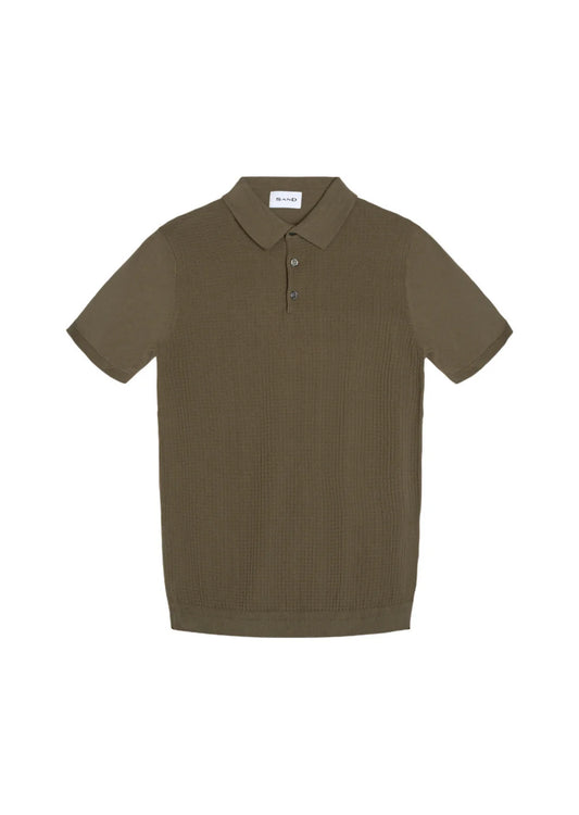 Retro Knit Polo - Brown