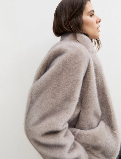 Furry Bomber Jacket