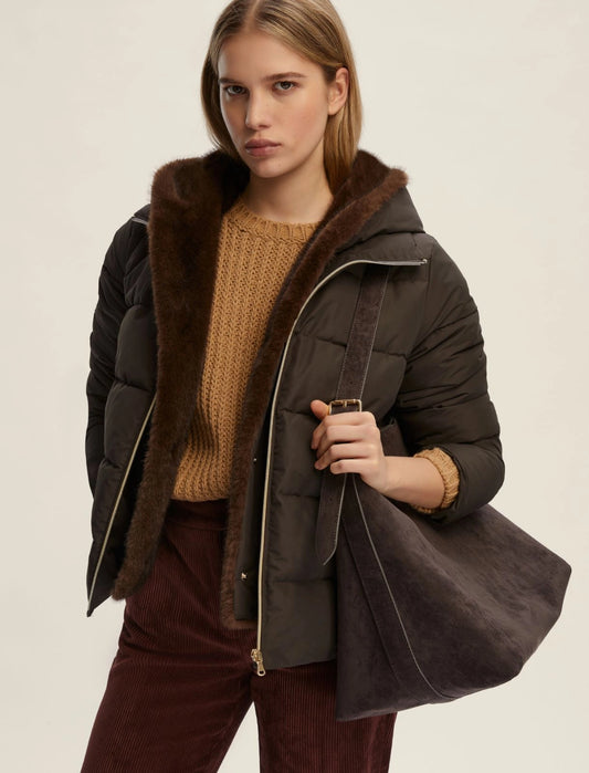 Retore Brown Short Puffer