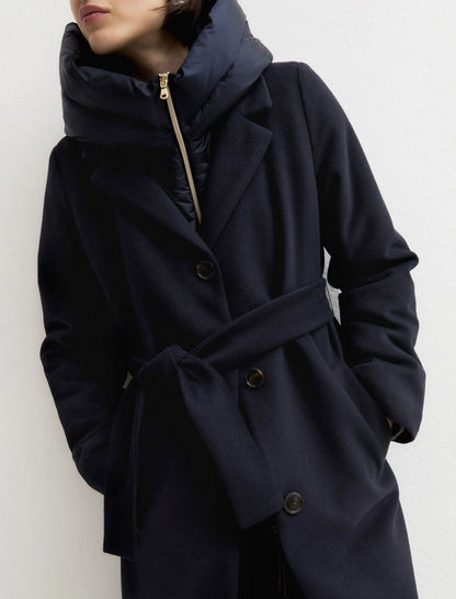 Woven Belted Coat With Hood-EMME Marella-Lewis Yates