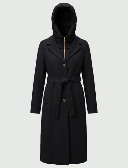 Woven Belted Coat With Hood-EMME Marella-Lewis Yates