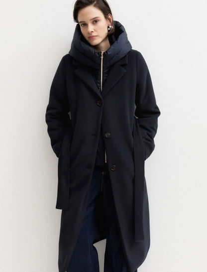 Woven Belted Coat With Hood-EMME Marella-Lewis Yates