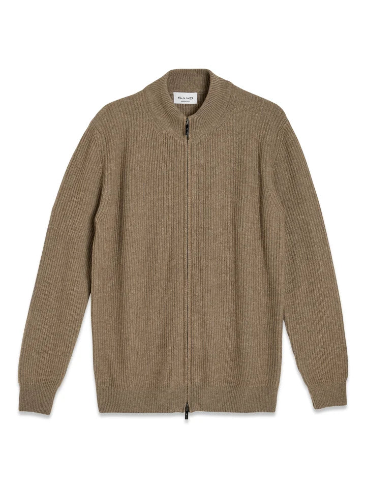 Two-Tone Ribbed Sweater