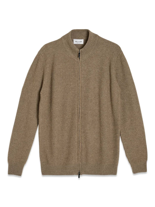 Two-Tone Ribbed Sweater