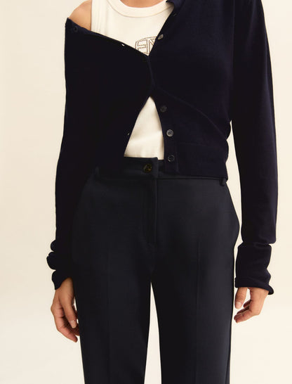 EMM Flare Jersey Trouser Navy