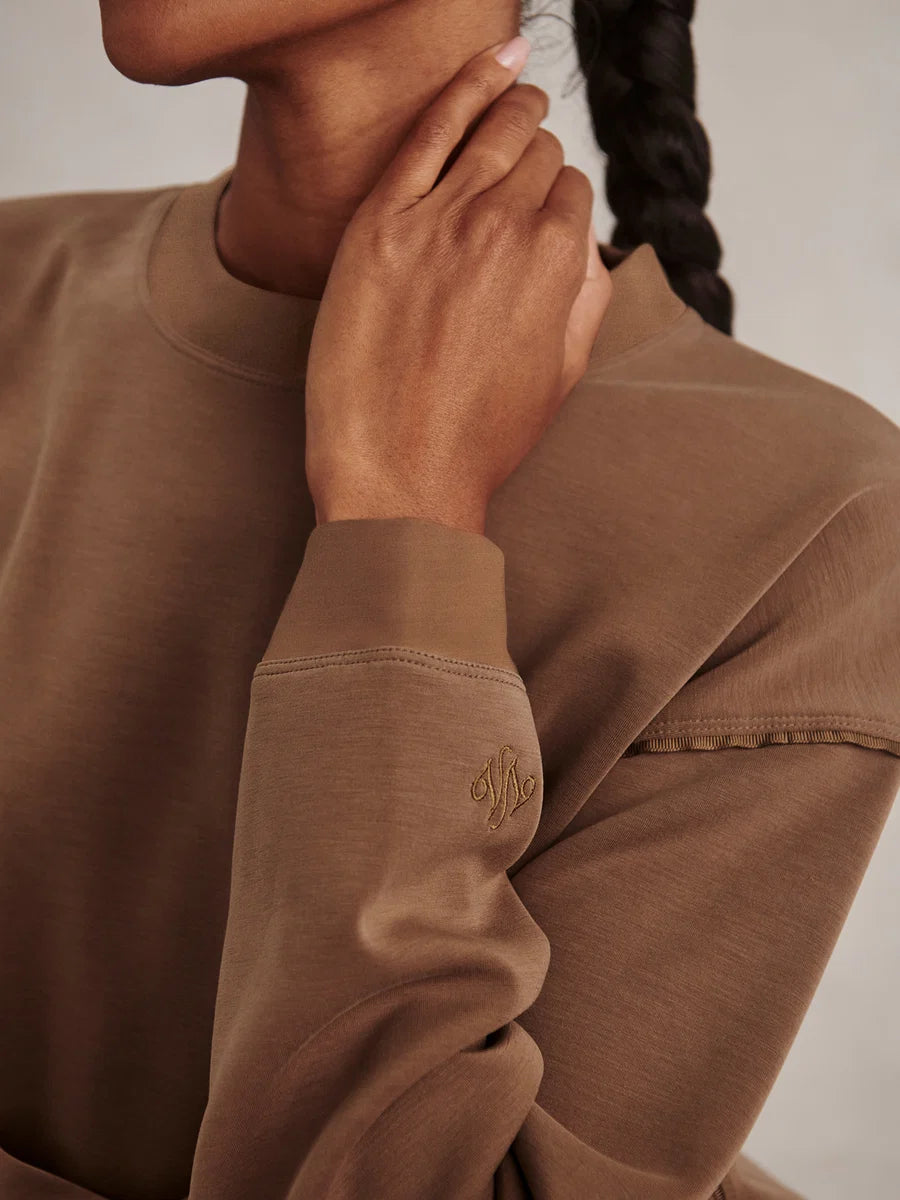 Coralie Crew Sweat - Teak Olive