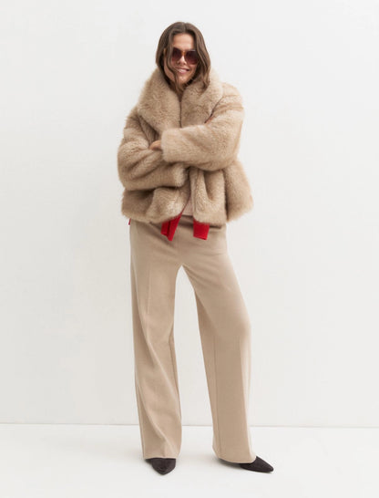 Straight Leg Flannel Pant-EMME Marella-Lewis Yates