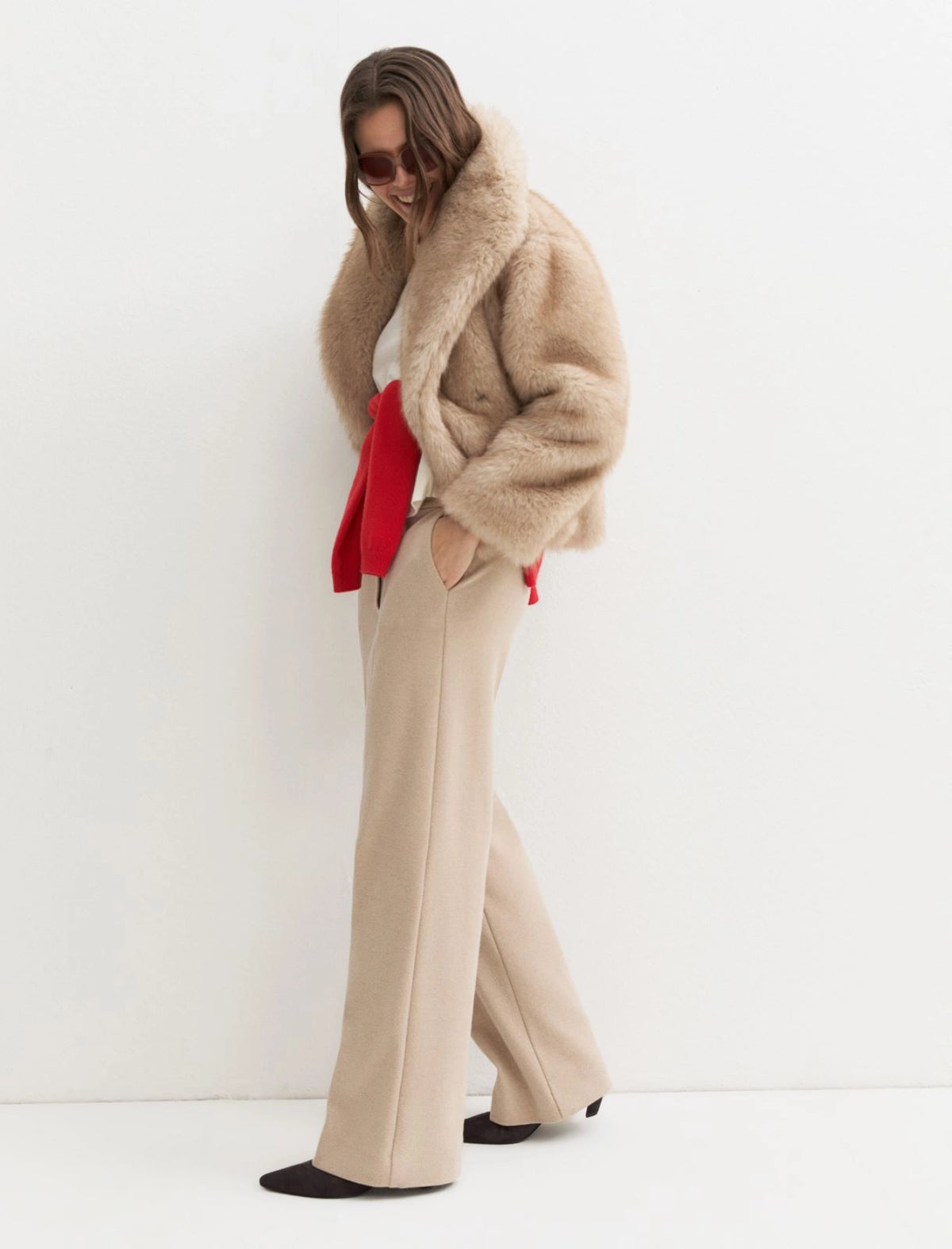 Straight Leg Flannel Pant-EMME Marella-Lewis Yates