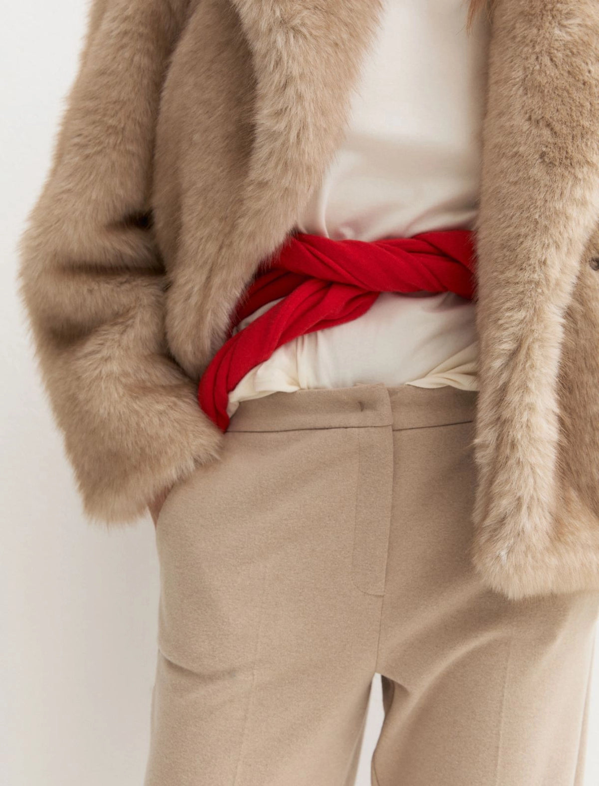 Straight Leg Flannel Pant-EMME Marella-Lewis Yates
