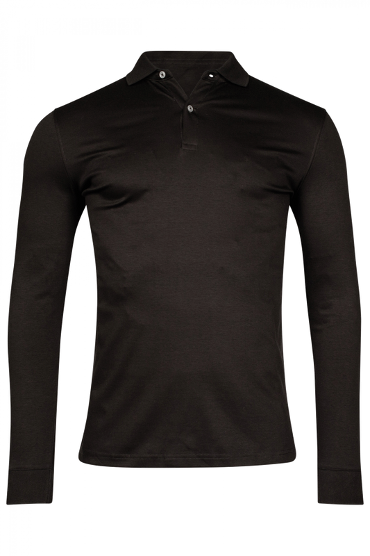 Black Liquid Polo Shirt