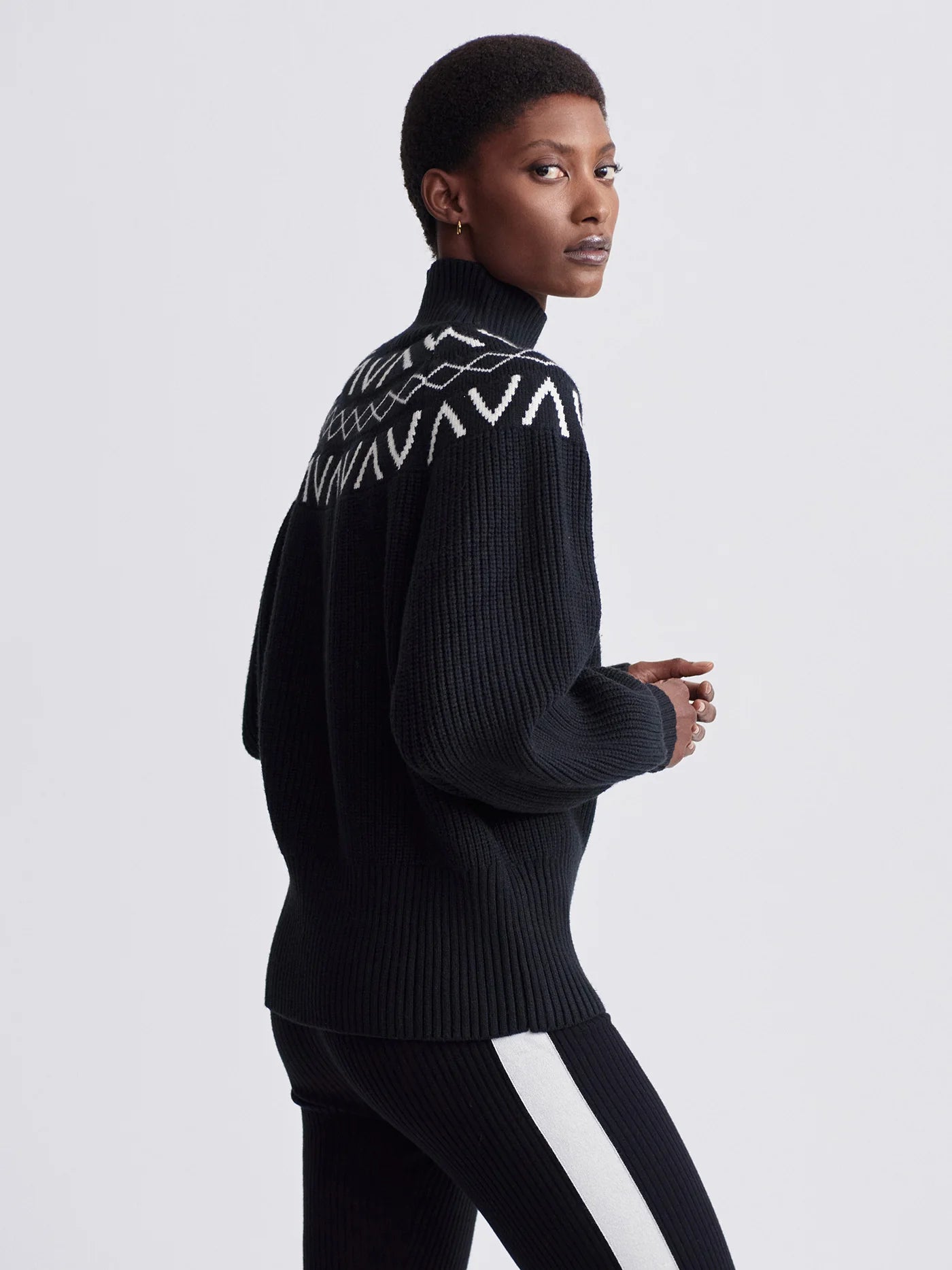 Marcie Fairisle Sweater - Black