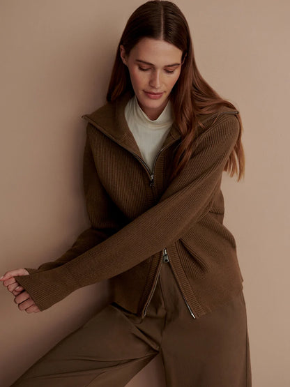Enrico Knit Jacket - Teak Olive