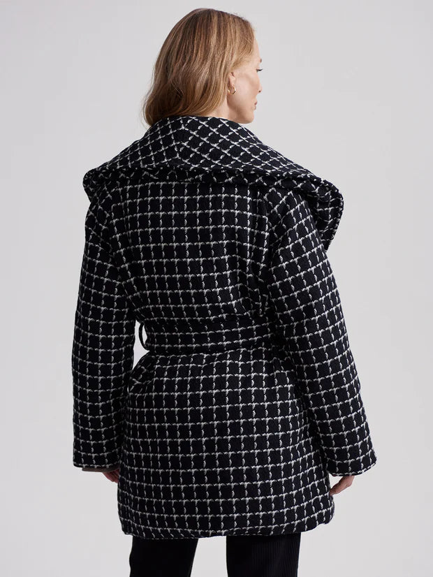 Plaid wrap jacket outlet
