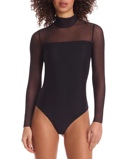 Black Chic Mesh L/S Body