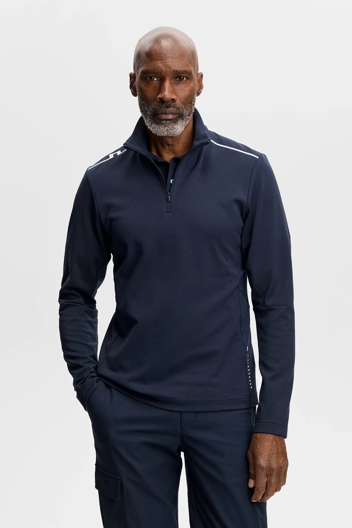 Leon Quarter Zip Mid Layer Navy