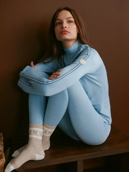Always Warm Mock Baselayer - Glacier Blue