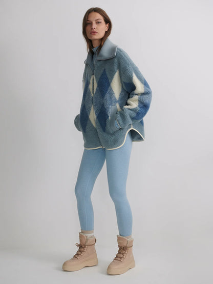 Franca Sherpa Jacket - Ashley Blue
