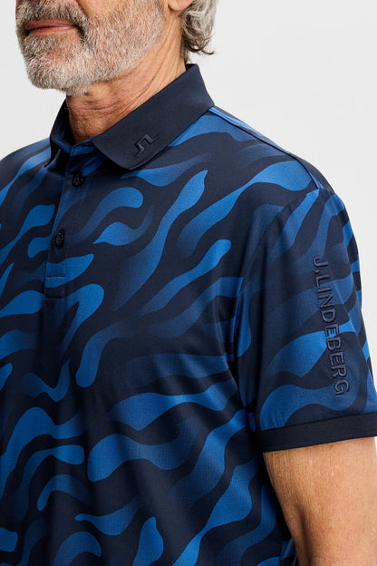Tour Tech Print Polo Blue