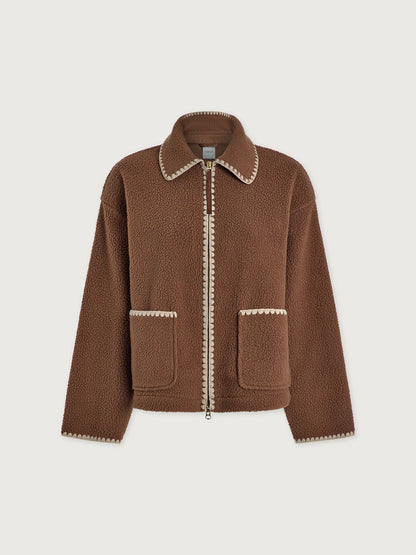 Ruiko Zip Through Fleece - Cocoa