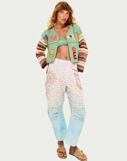 Ibiza Love Crochet Cardigan - Mint