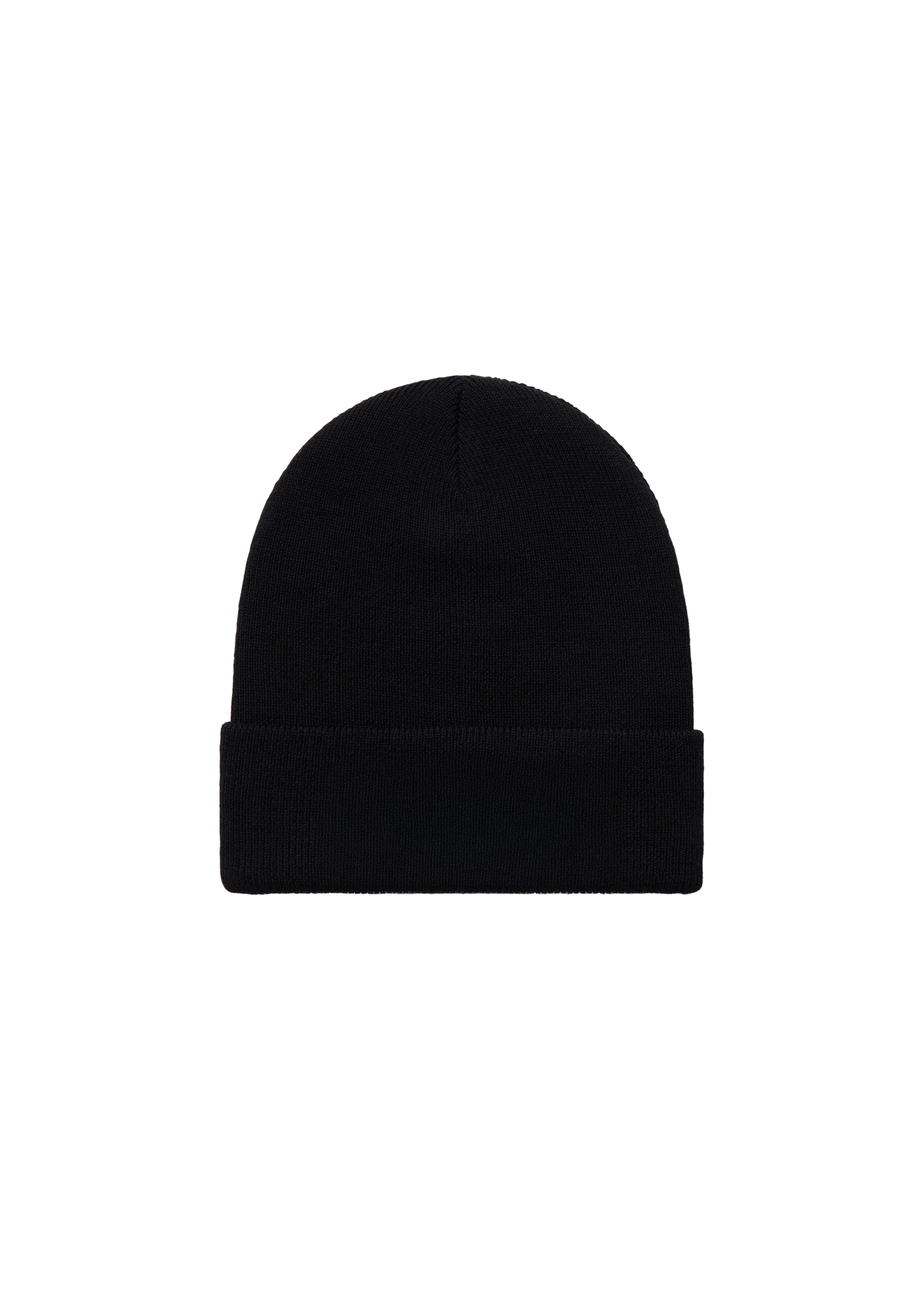 Black Merino Wool Beanie