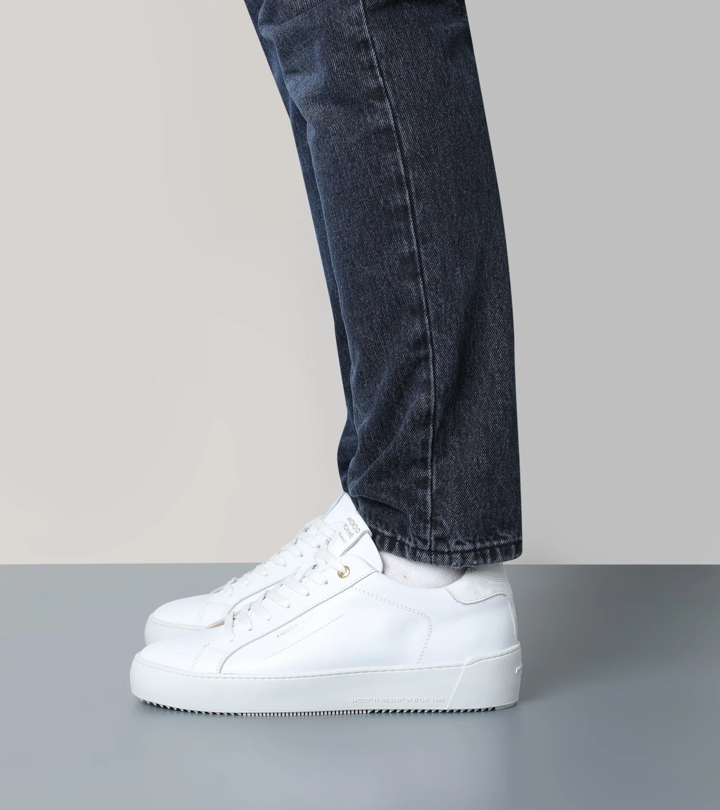 Zuma White Leather Camo Sneaker