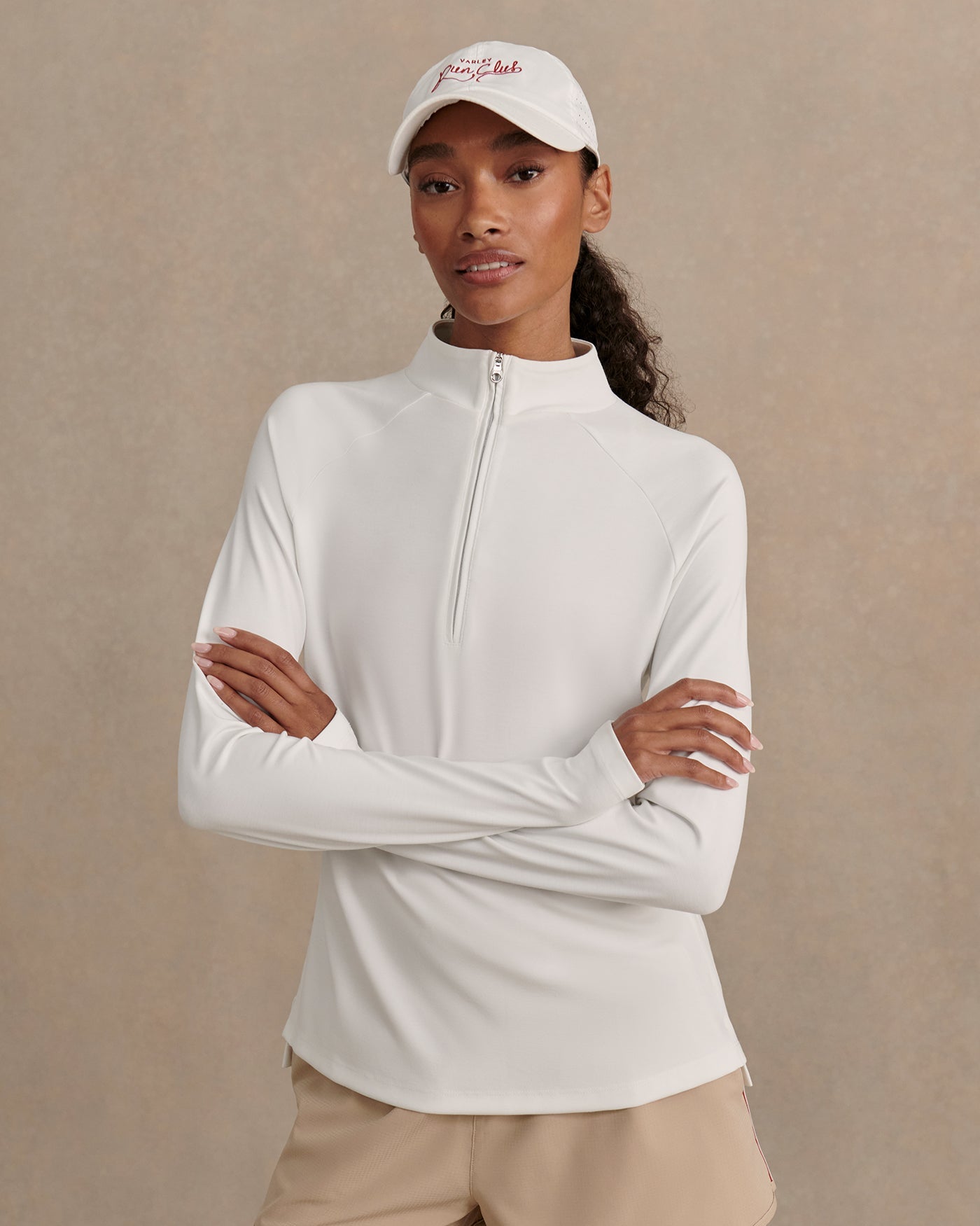 Amren Half Zip Sweat - White