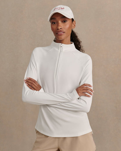 Amren Half Zip Sweat - White