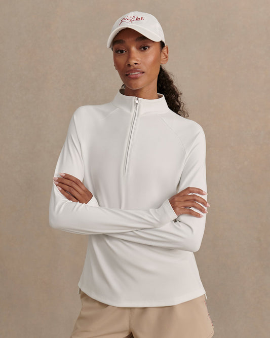 Amren Half Zip Sweat - White