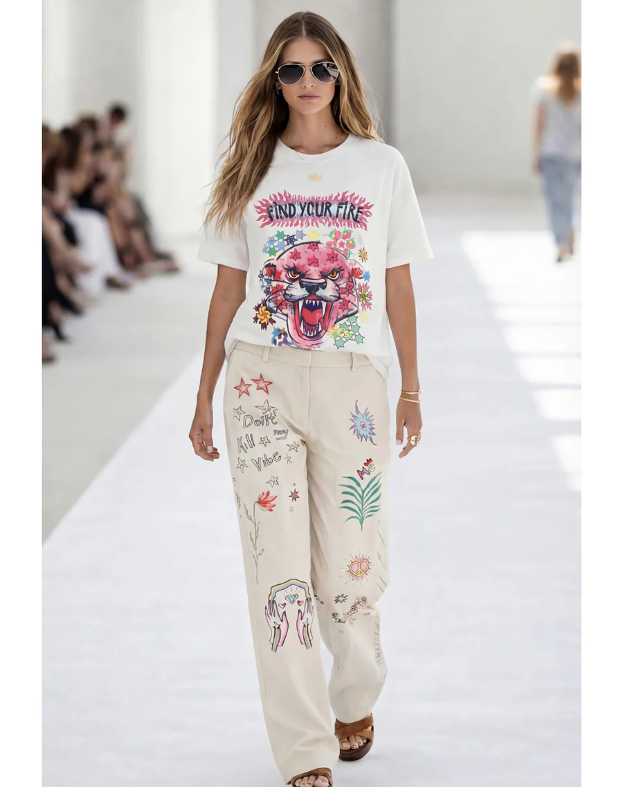 Angelina Tiger Oversized T-Shirt