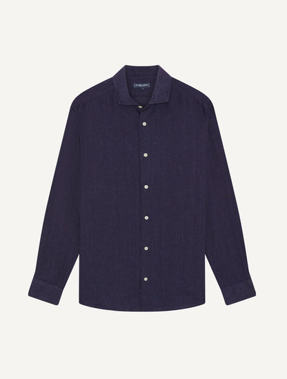 Antonio Navy Linen Shirt