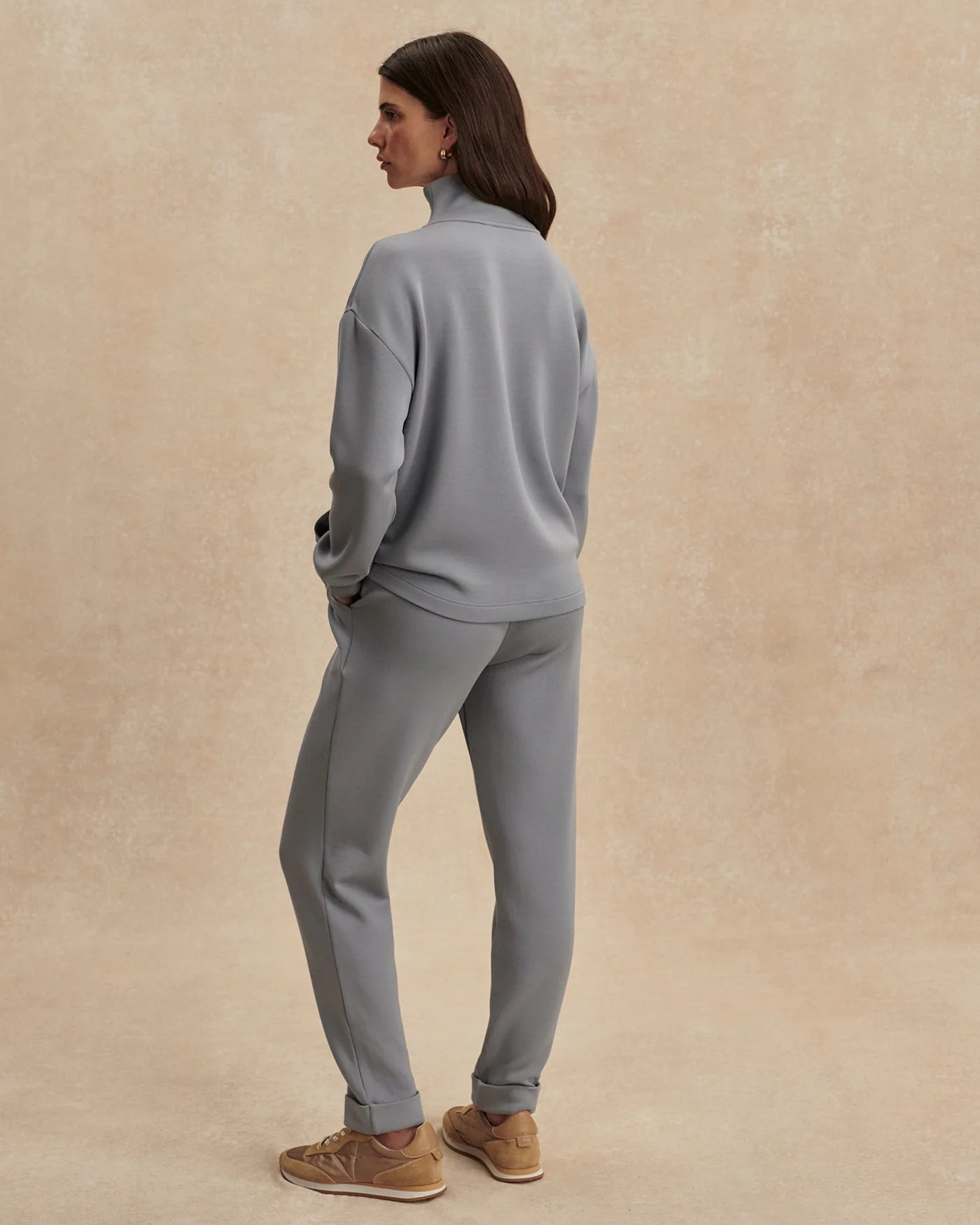 Arlene Zip-Through Sweat - Wind Blue