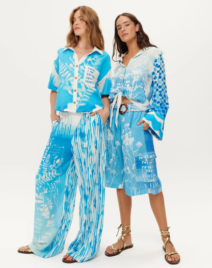 Ayla Tie Front Shirt Indigo