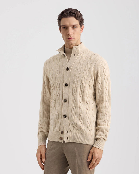 Wool & Cashmere Buttoned Cardigan