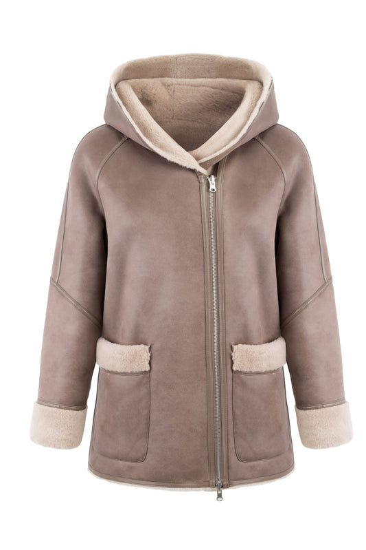 Reversible Coat In Taupe