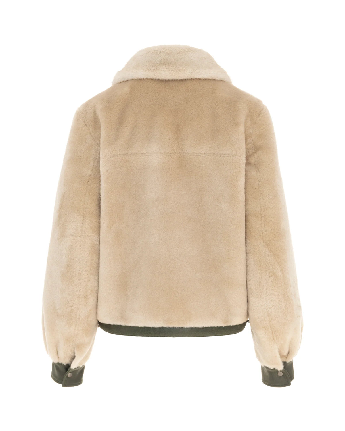 Khaki shearling Bomber