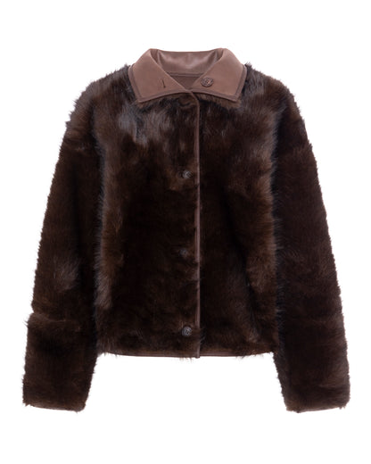 Short Faux Jacket - Truffle