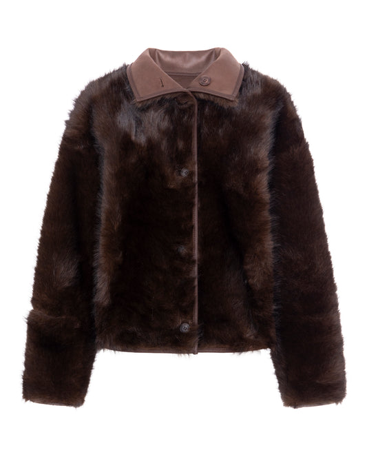 Short Faux Jacket - Truffle